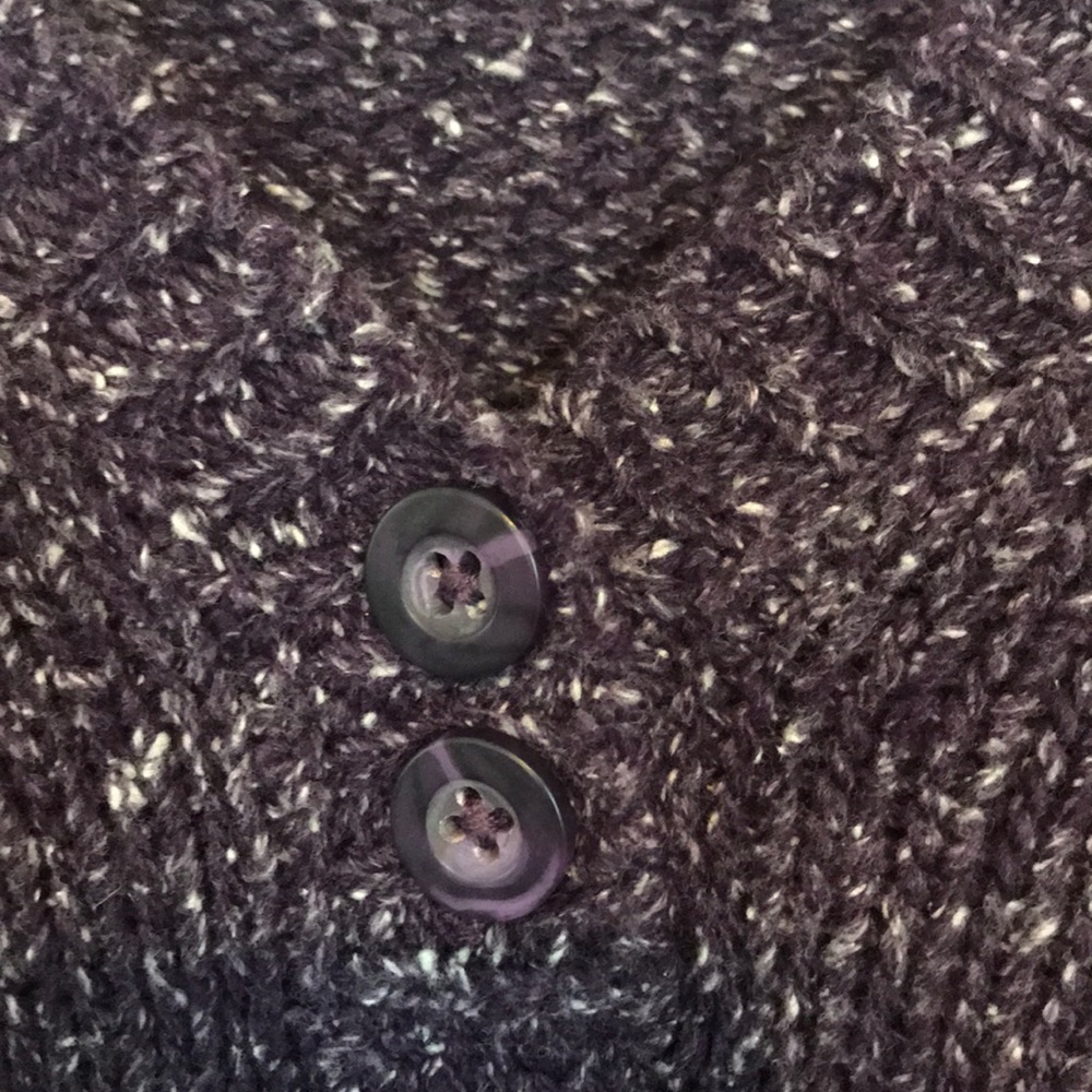 Croft & Barrow Long sleeve purple marled sweater - Picture 4 of 6